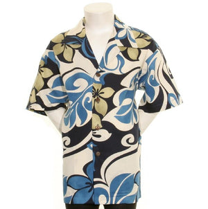 Hilo Hattie Hibiscus Big Boy's Aloha Shirt - Blue