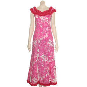 Nahenahe Long Sleeveless Muu Muu(56102-pqsq)-Pink