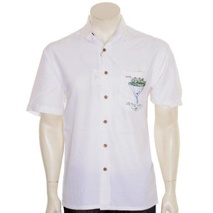 Bamboo Cay "Par & Bar" - Men's Aloha Shirt( WB777-OFW)- Off White