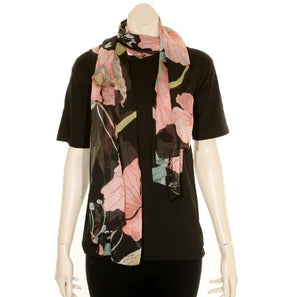 Hilo Hattie Aloha Print Scarf - Black