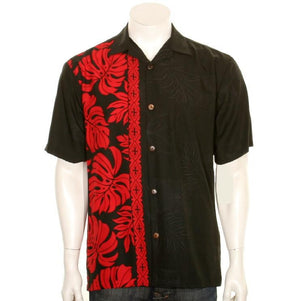 Prince Kuhio Men's Aloha Shirt ~ Black/Red