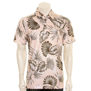 NEW! Palm Monstera Men's Aloha POLO - Beige