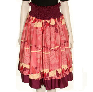 Hula Double Pa'u Skirt - Maile Pink