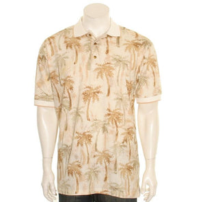 Bamboo Cay - Palm Trees Men's Polo Shirt (KRK-004) - Tan