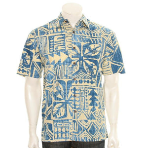 Tapa-Box Men's Aloha Shirt ~ Slate