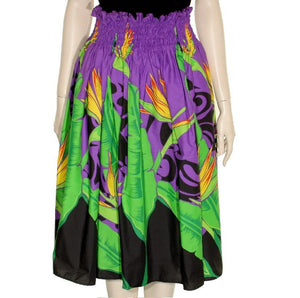 Hula Pa'u Skirt - Bird Of Paradise Purple