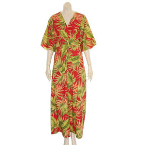 New "Ginger" Japanese StylePoly Cotton Caftan ~ Red