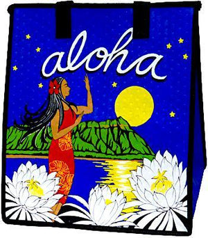 Moonlight Aloha Royal Insulated Hot/Cold Reusable Bag ~ Large