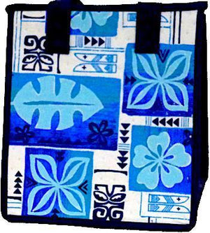 Punchbowl Blue Petite Hawaiian Insulated Hot/Cold Reusable Bag