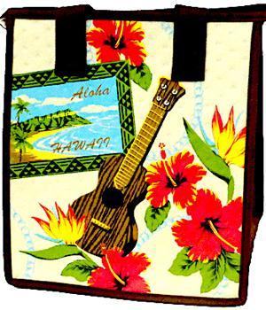 Aloha Mele Cream Petite Hawaiian Insulated Hot/Cold Reusable Bag