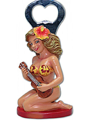 Pin Up Girl with Ukulele Bottle Opener-30463